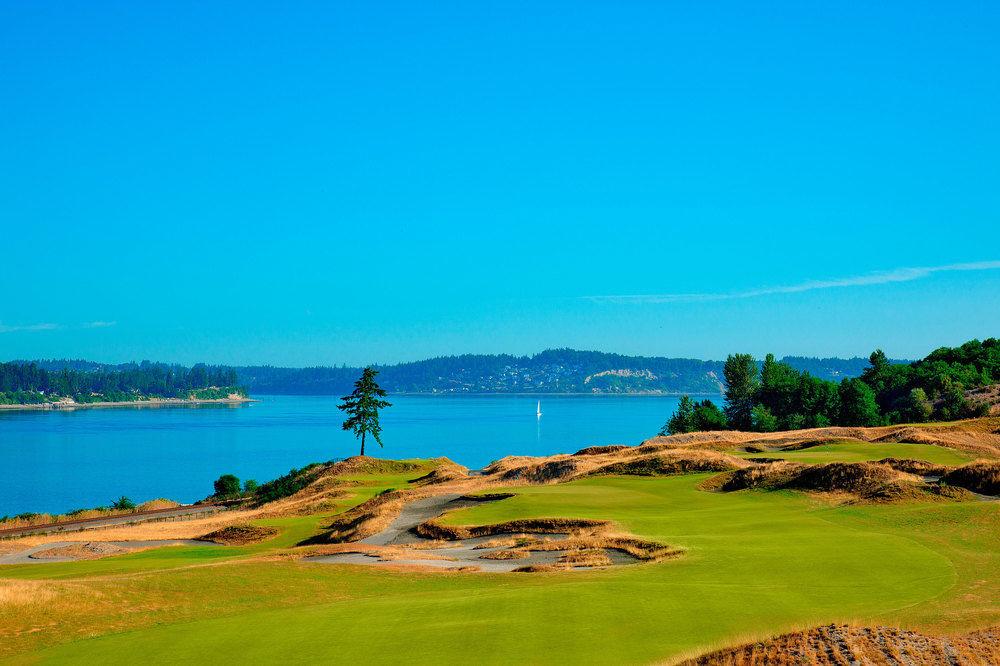 Hotel Murano Tacoma Exterior photo The 17th hole at Chambers Bay
